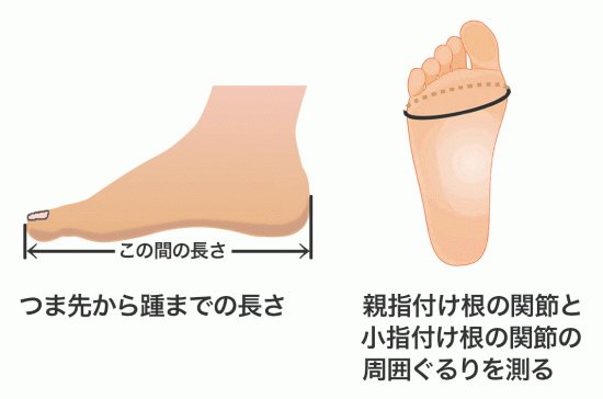 足の測り方について
